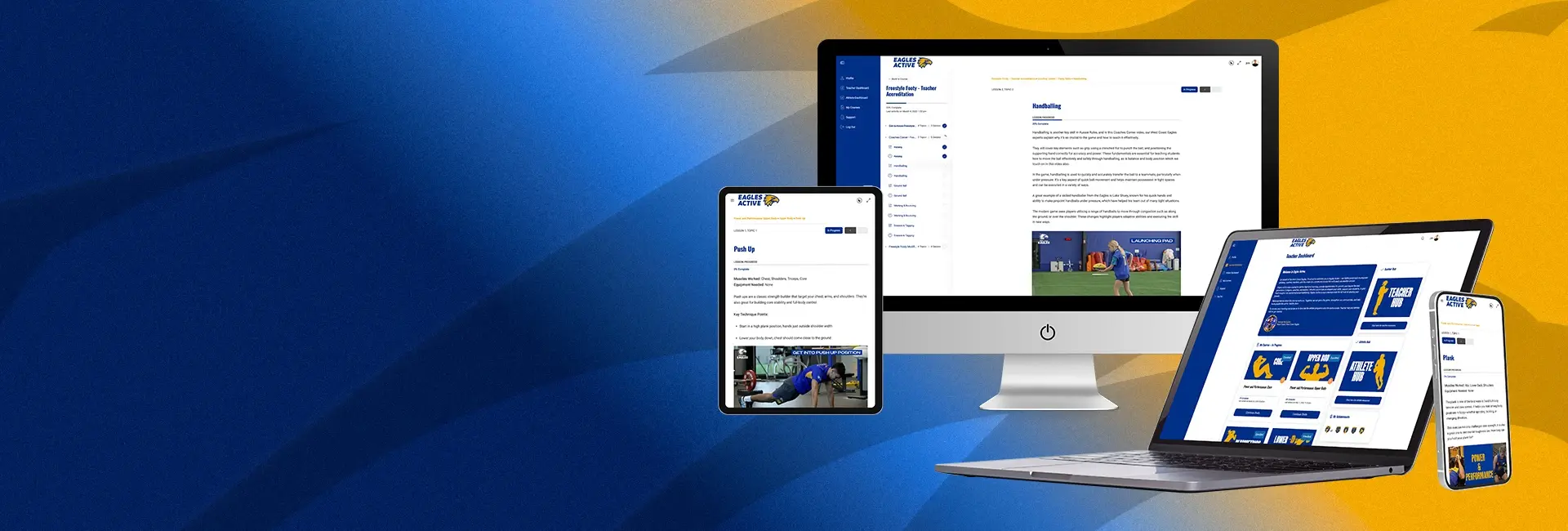 Eagles Active sports academy platform used by schools, coaches and athletes
